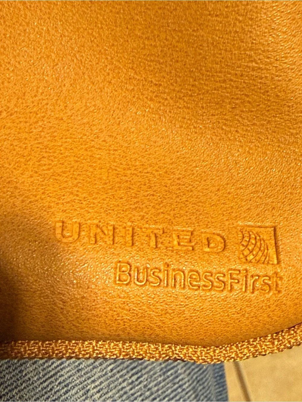 United Airlines BusinessFirst Brown Travel Toiletry Amenity Bag